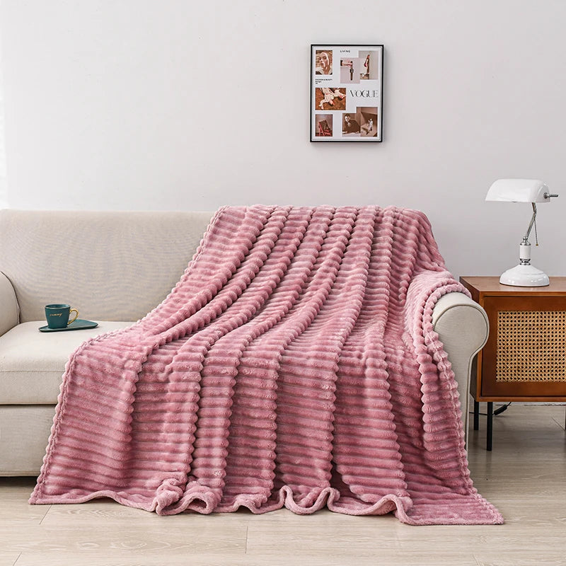 Soft Flannel Throw Blanket – Multiple Sizes