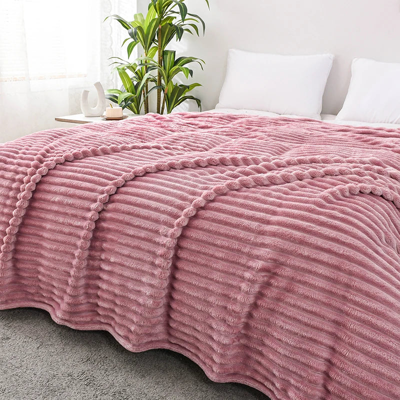 Soft Flannel Throw Blanket – Multiple Sizes