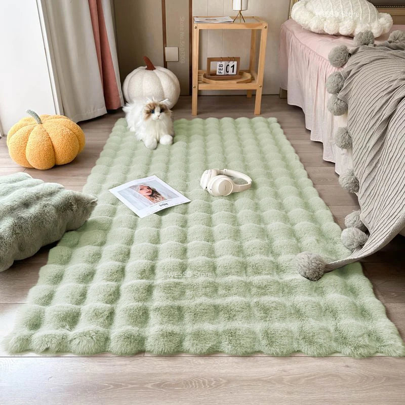 Soft Fluffy Faux Rabbit Area Rug