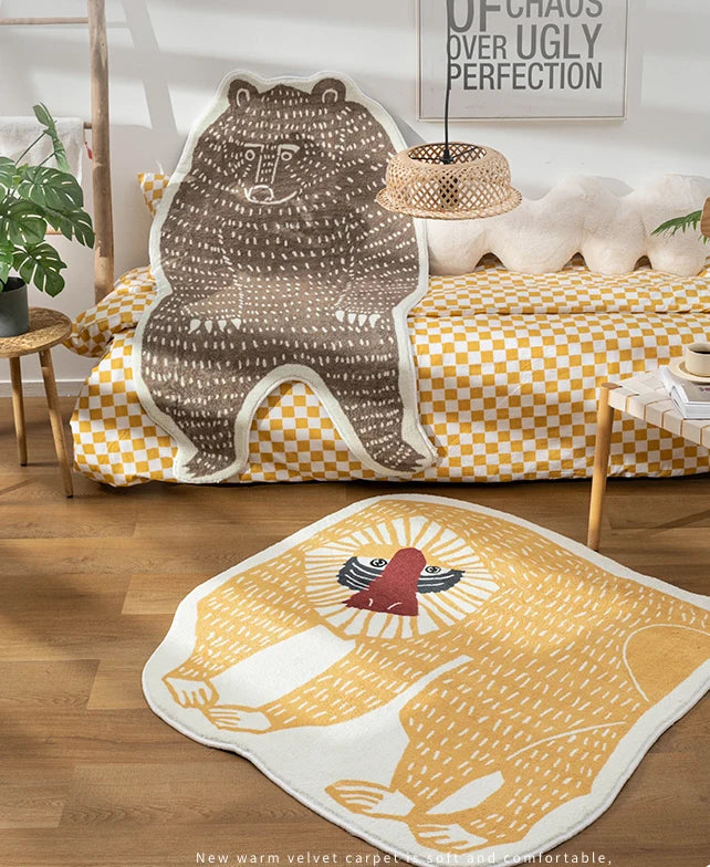 Soft Plush Animal Carpet Rug