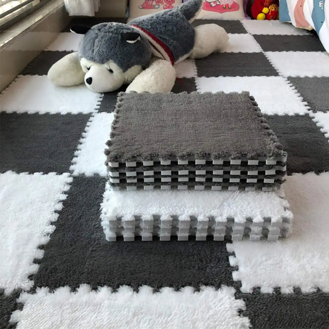 Soft Plush Baby Play Mat Tiles