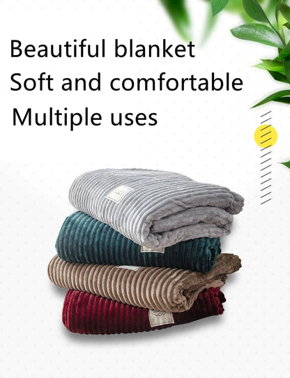 Soft Polyester Throw Blanket for Sofa