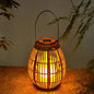 Solar Bamboo Rattan Lantern Light