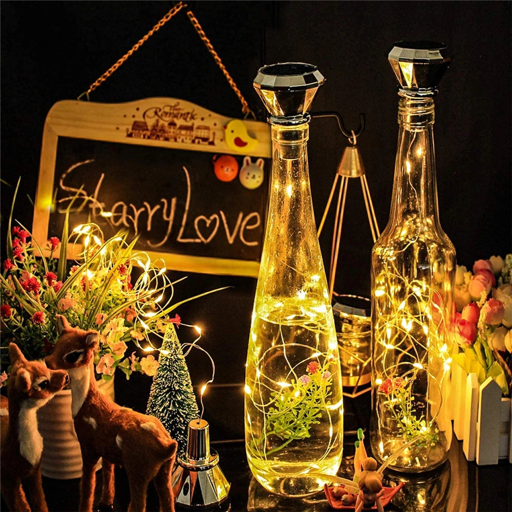 Solar Copper Wire Bottle Lights