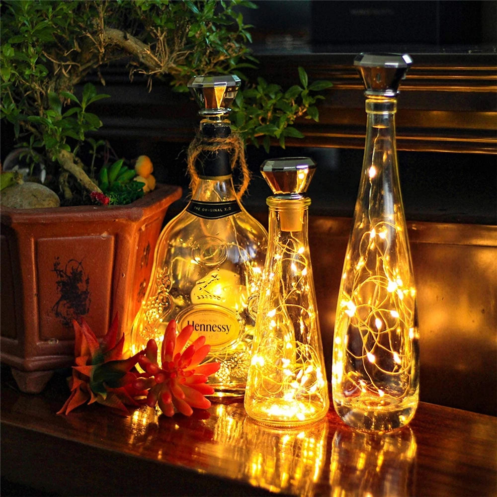 Solar Copper Wire Bottle Lights