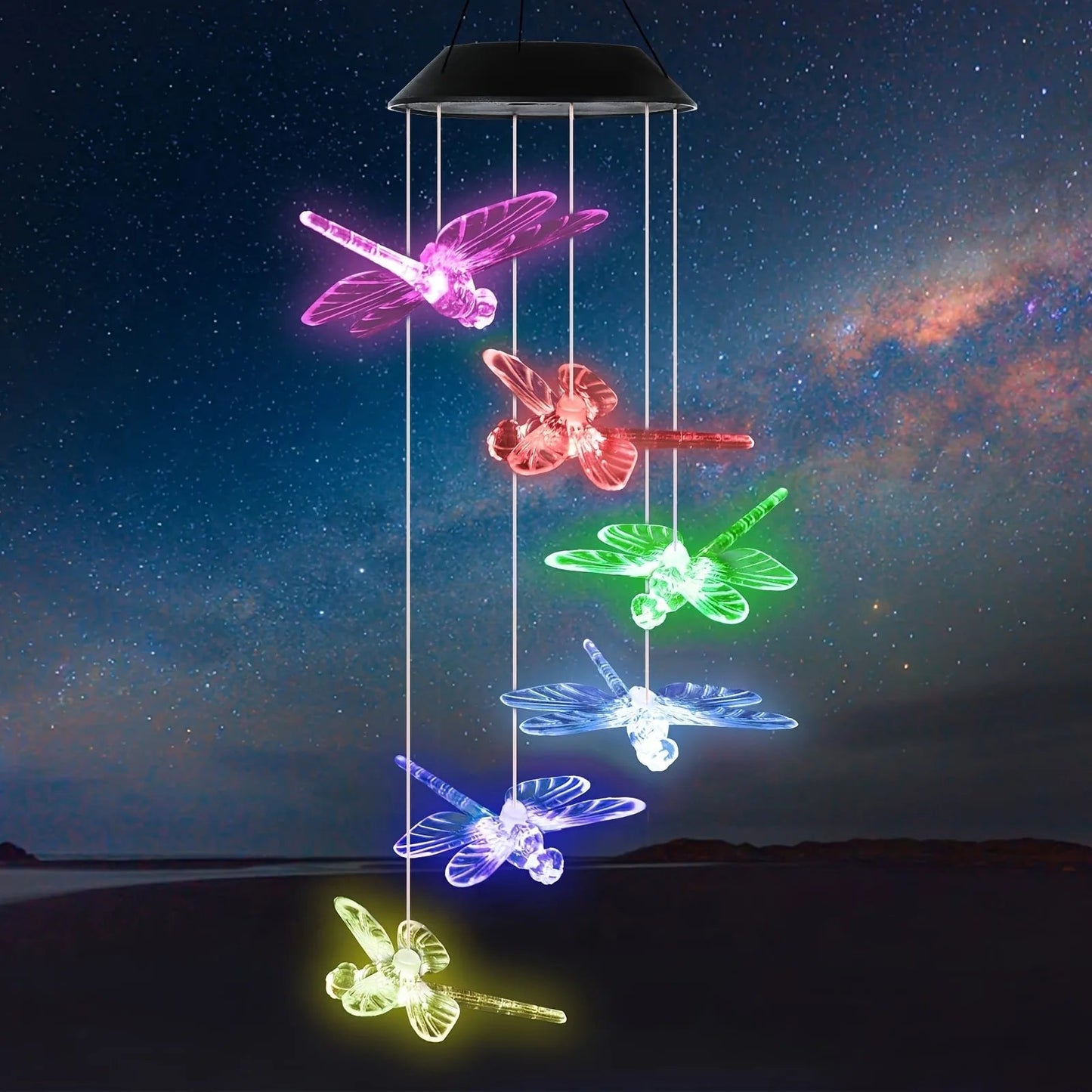 Solar Dragonfly Wind Chimes Outdoor