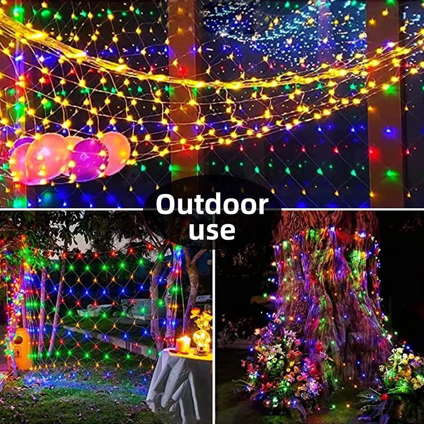 Solar Fairy Lights Mesh Curtain