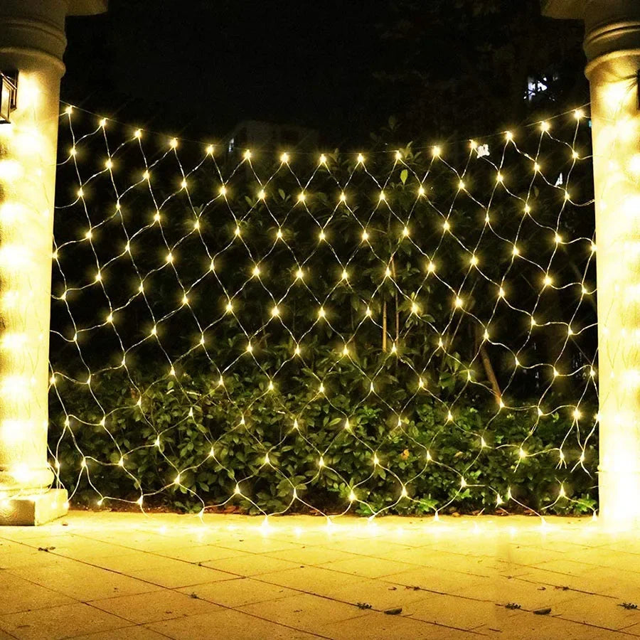 Solar Fairy Lights Mesh Curtain