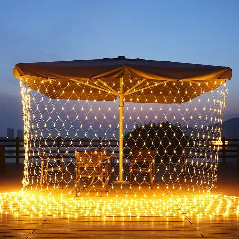 Solar Fairy Lights Mesh Curtain