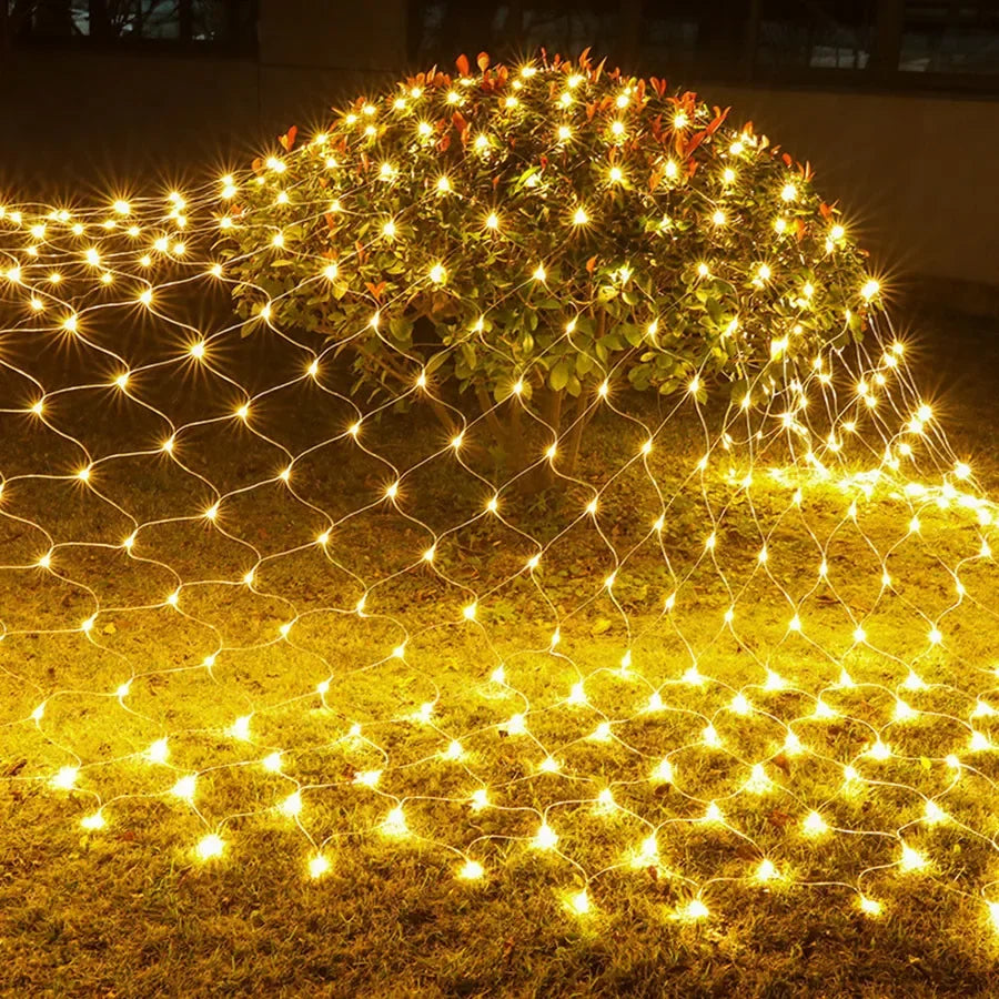 Solar Fairy Lights Mesh Curtain