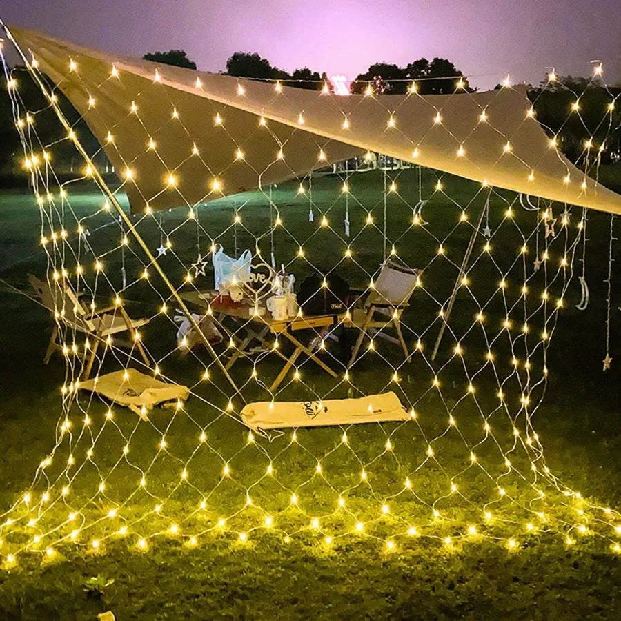 Solar Fairy Lights Mesh Curtain