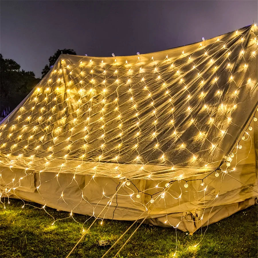 Solar Fairy Lights Mesh Curtain