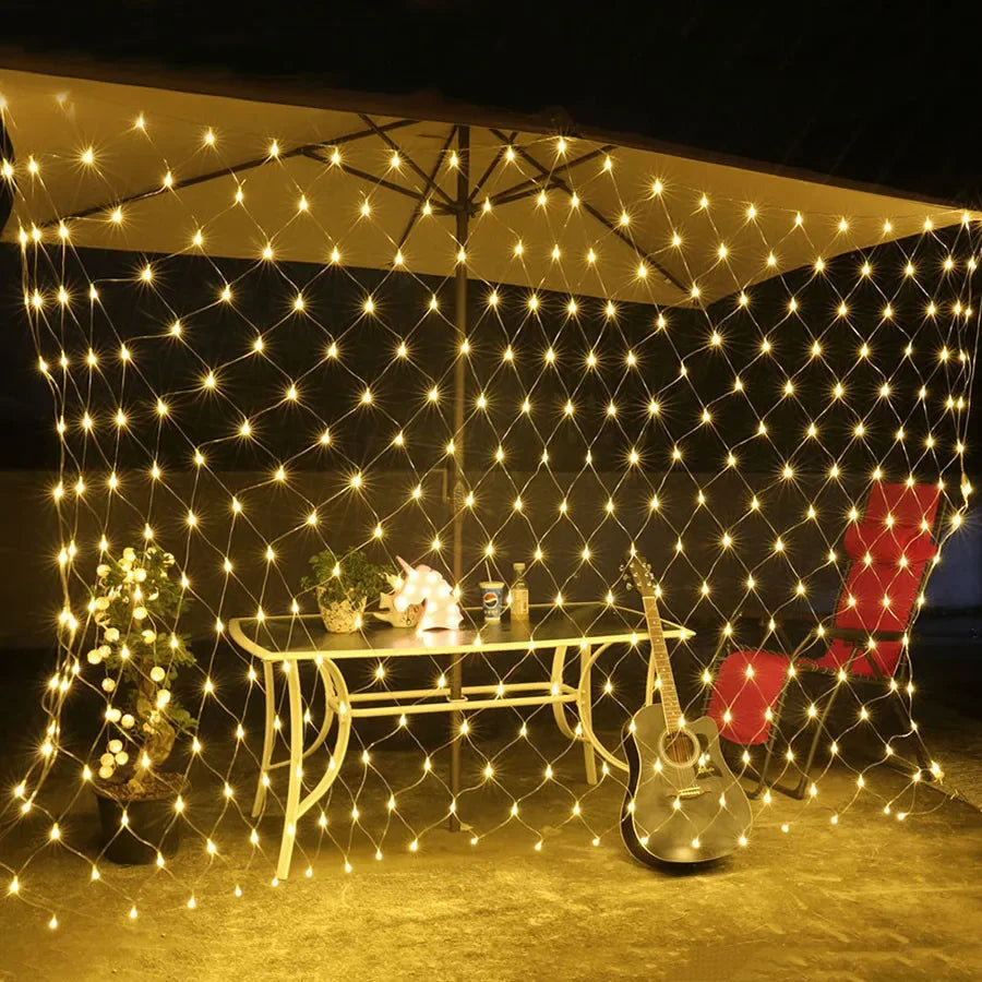 Solar Fairy Lights Mesh Curtain