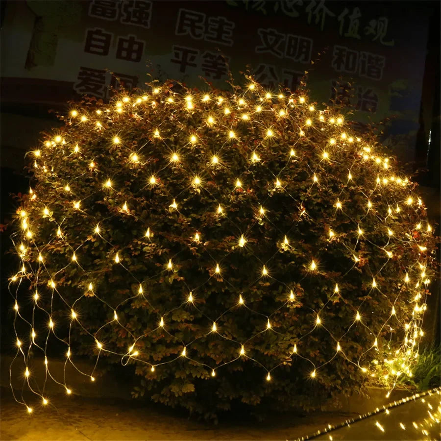 Solar Fairy Lights Mesh Curtain