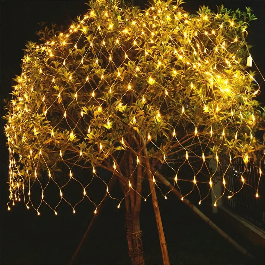 Solar Fairy Lights Mesh Curtain