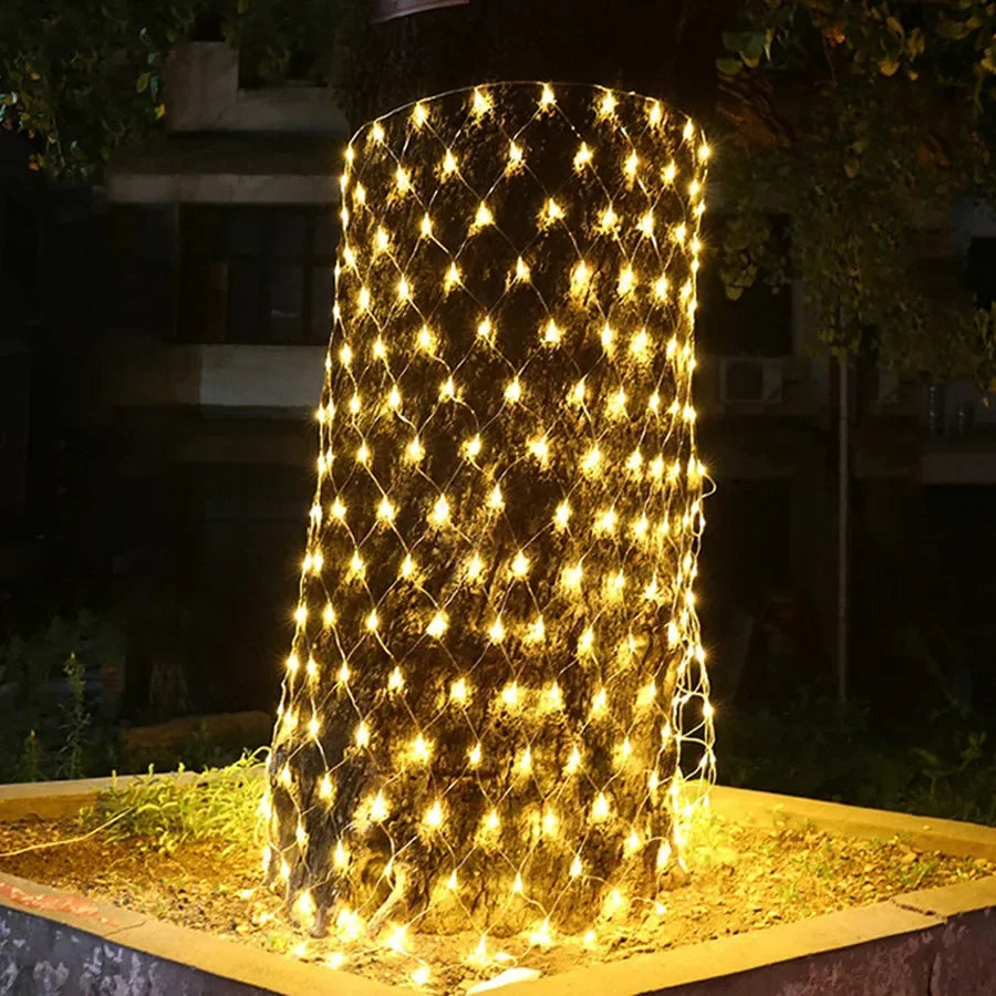 Solar Fairy Lights Mesh Curtain