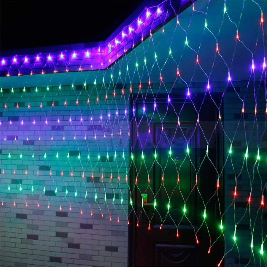 Solar Fairy Lights Mesh Curtain