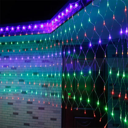 Solar Fairy Lights Mesh Curtain