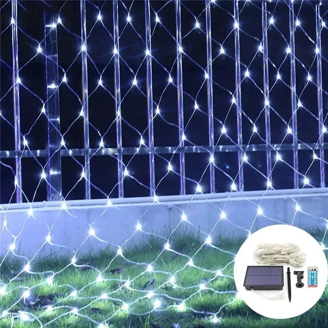 Solar Fairy Lights Mesh Curtain