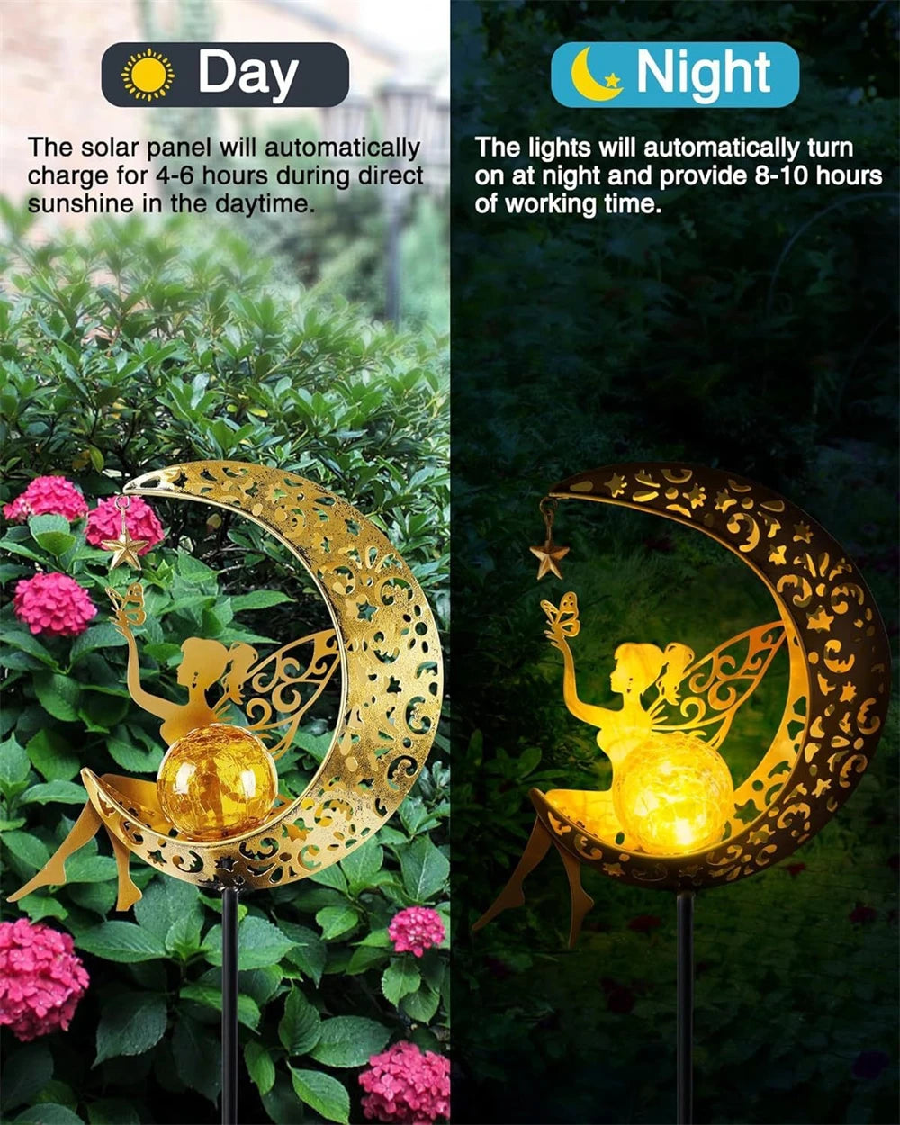 Solar Fairy Moon Garden Light