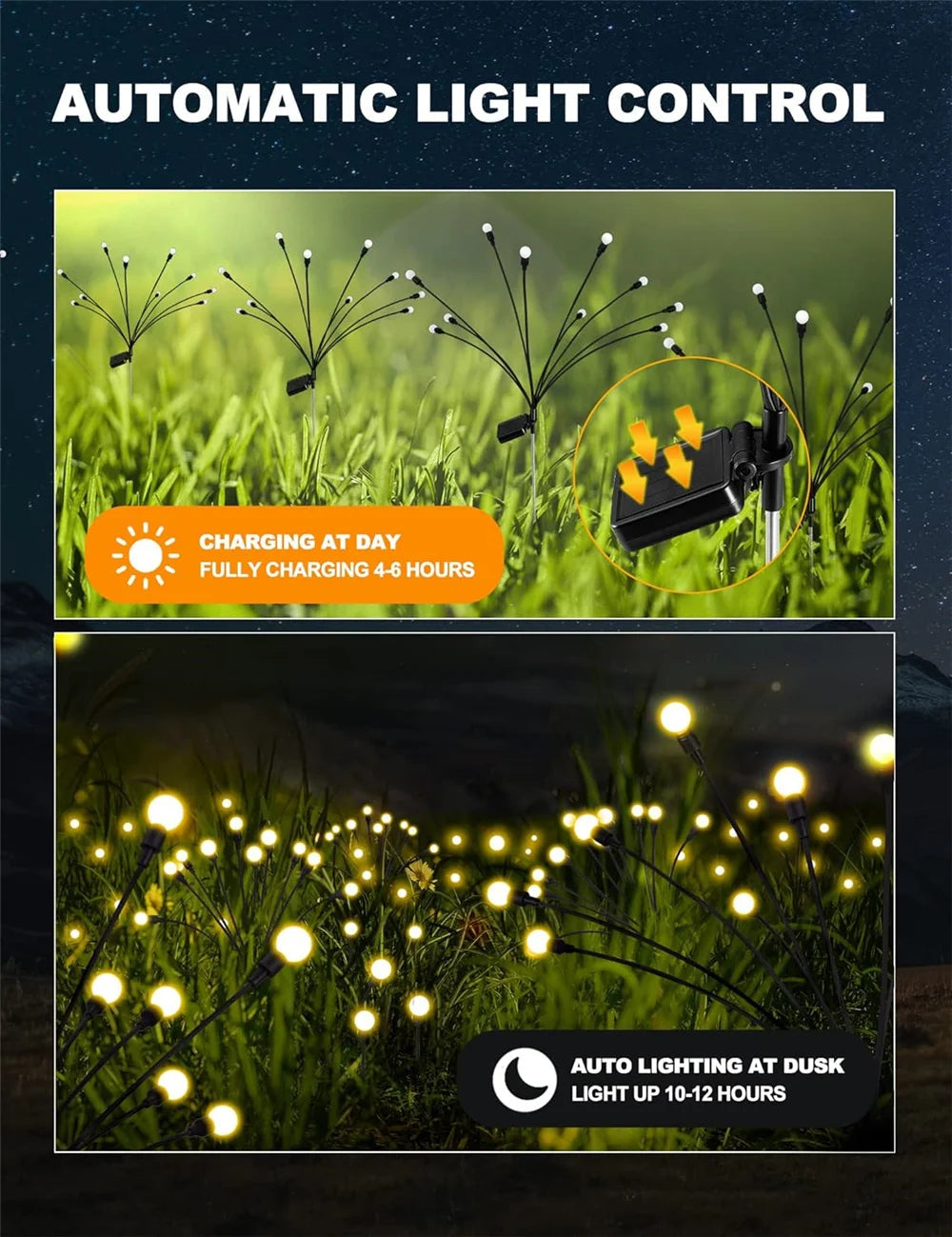 Solar Firefly Garden LED Lights