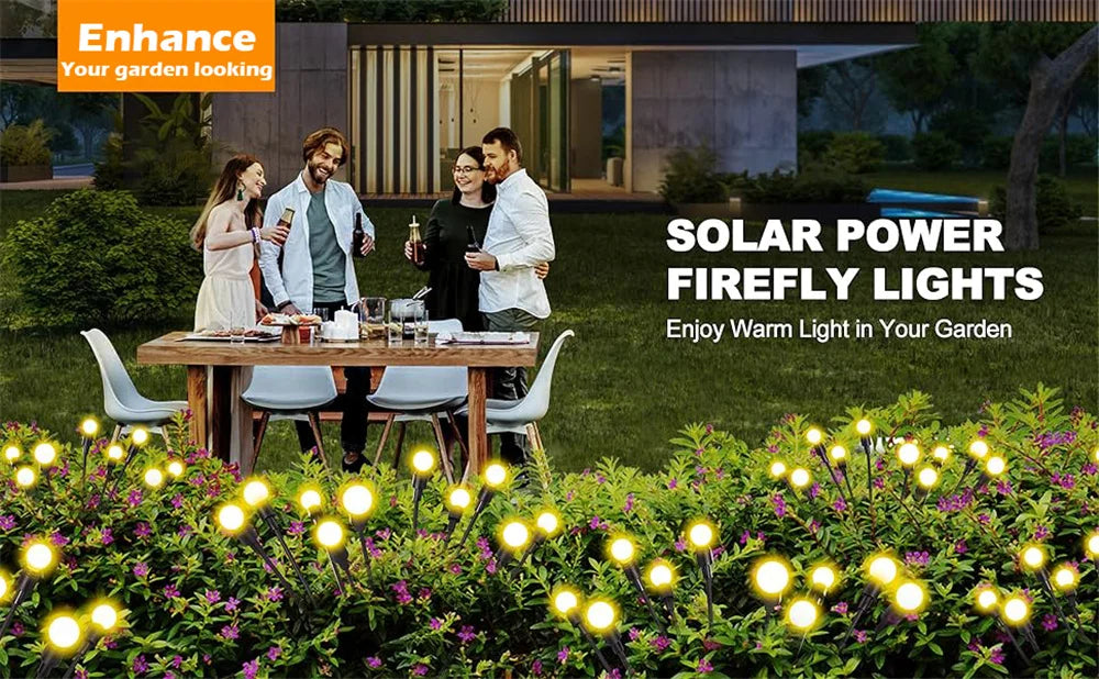 Solar Firefly Garden LED Lights