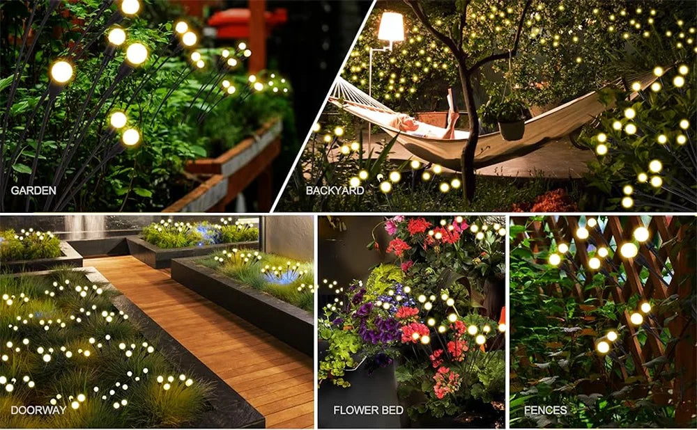 Solar Firefly Garden LED Lights