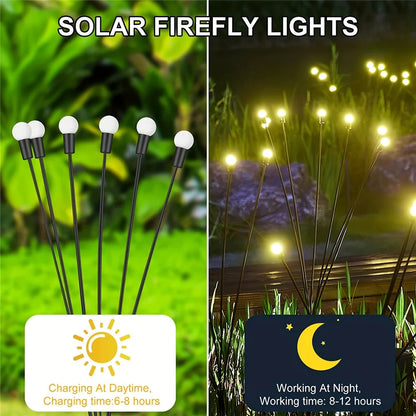 Solar Firefly Garden LED Lights