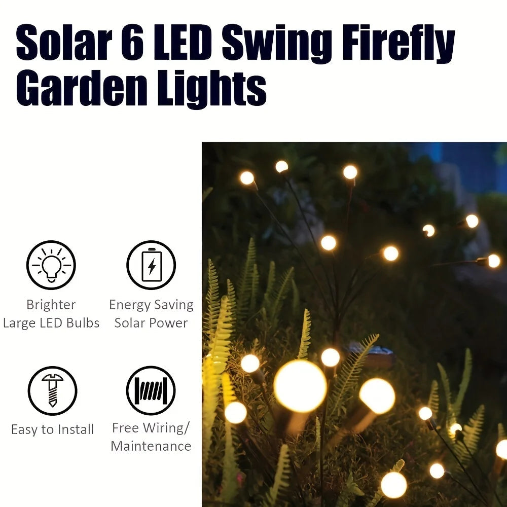 Solar Firefly Garden LED Lights