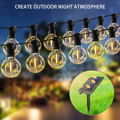 Solar G40 Globe String Lights 10M