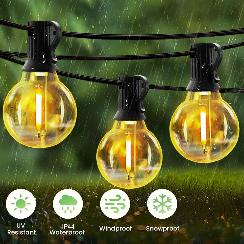 Solar G40 Globe String Lights 10M