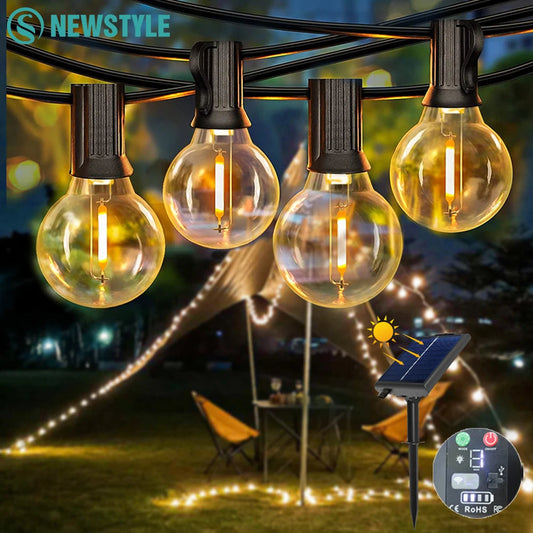 Solar G40 Globe String Lights 10M