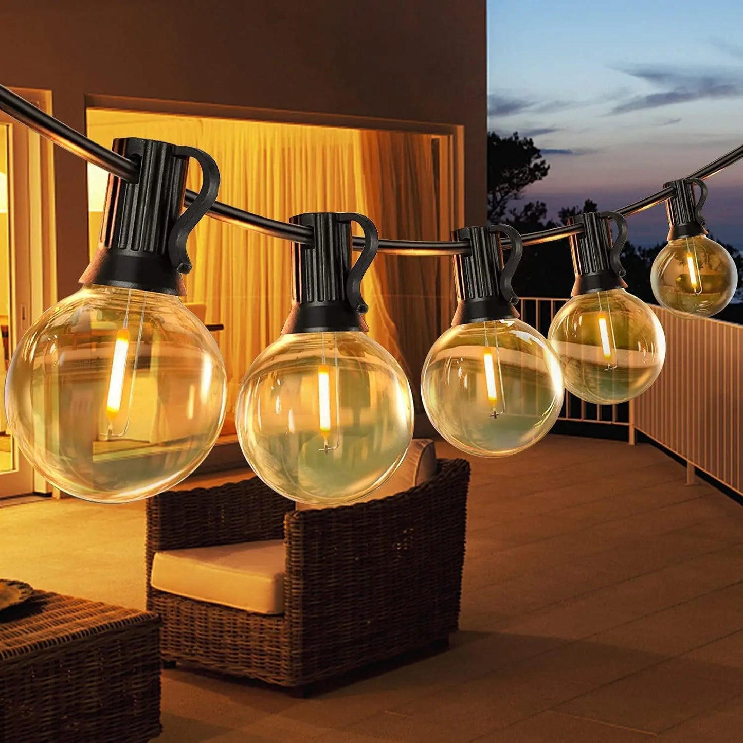 Solar G40 String Lights Waterproof