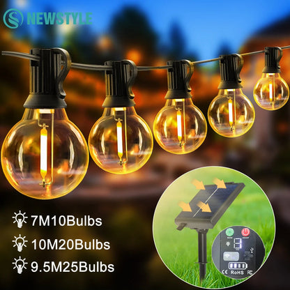 Solar G40 String Lights Waterproof