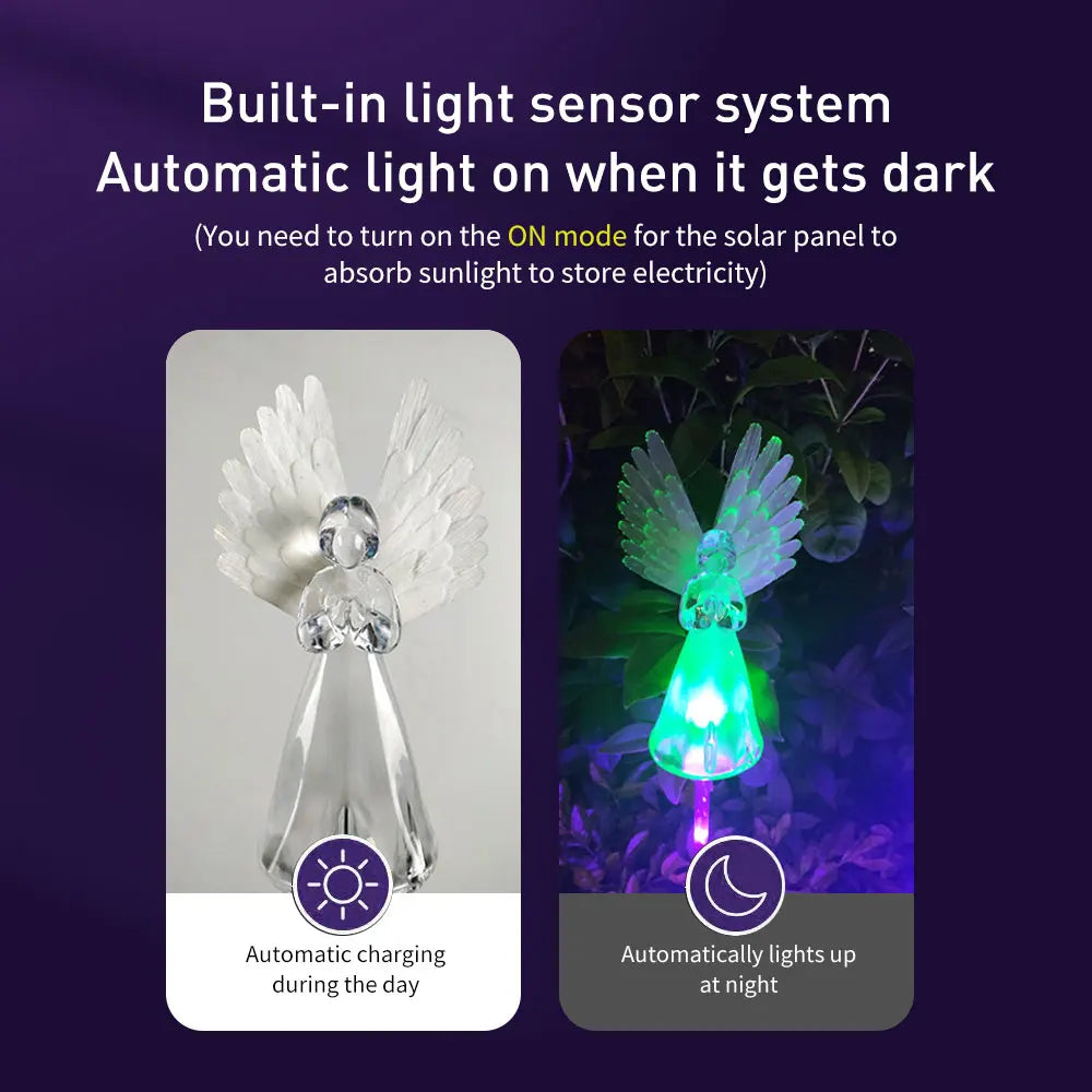 Solar Garden Angel Lights - Waterproof