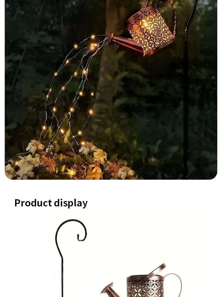 Solar Iron Kettle Hanging Lights