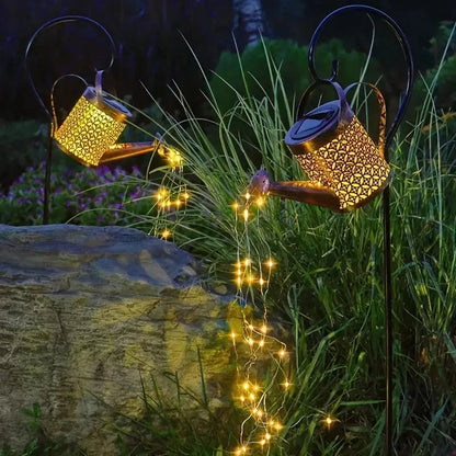 Solar Iron Kettle Hanging Lights