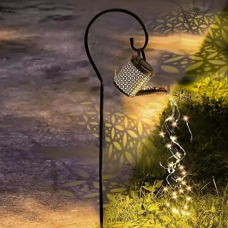 Solar Iron Kettle Hanging Lights