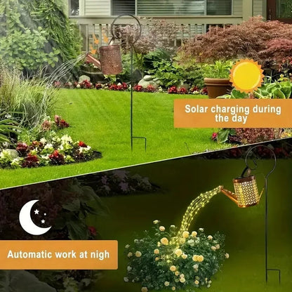 Solar Iron Kettle Hanging Lights