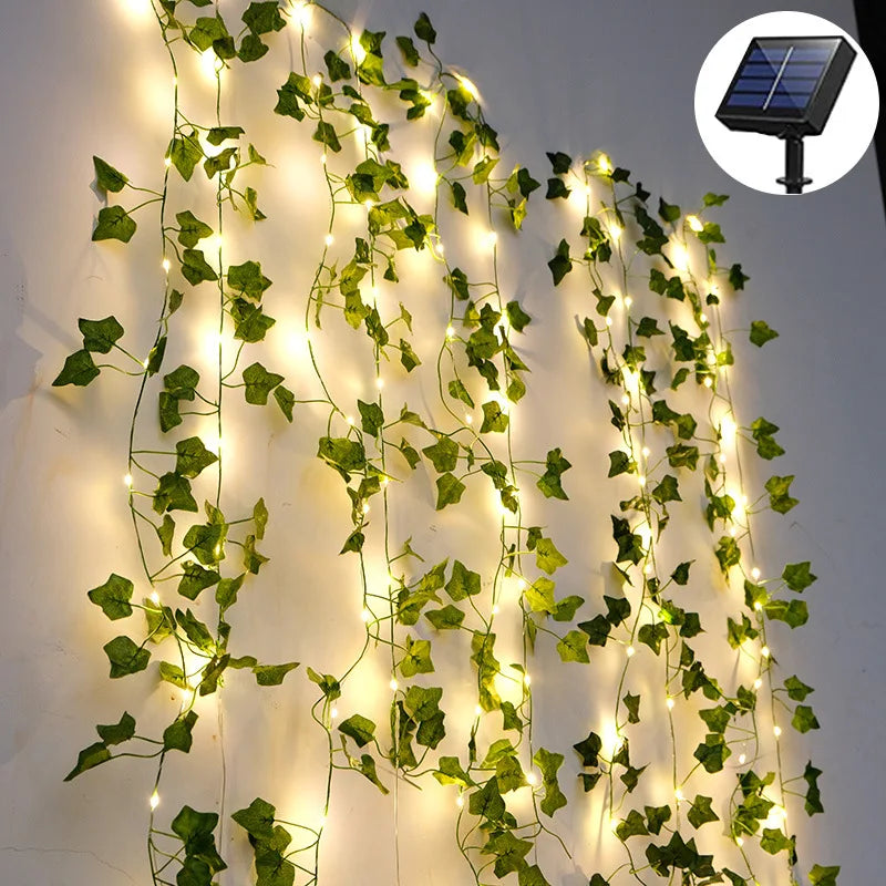 Solar Ivy String Fairy Lights 10m