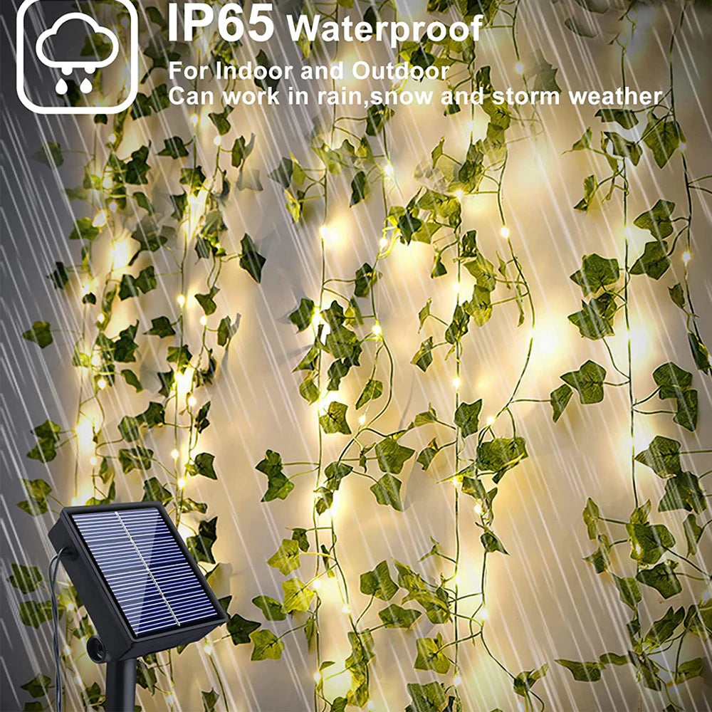 Solar Ivy String Fairy Lights 10m