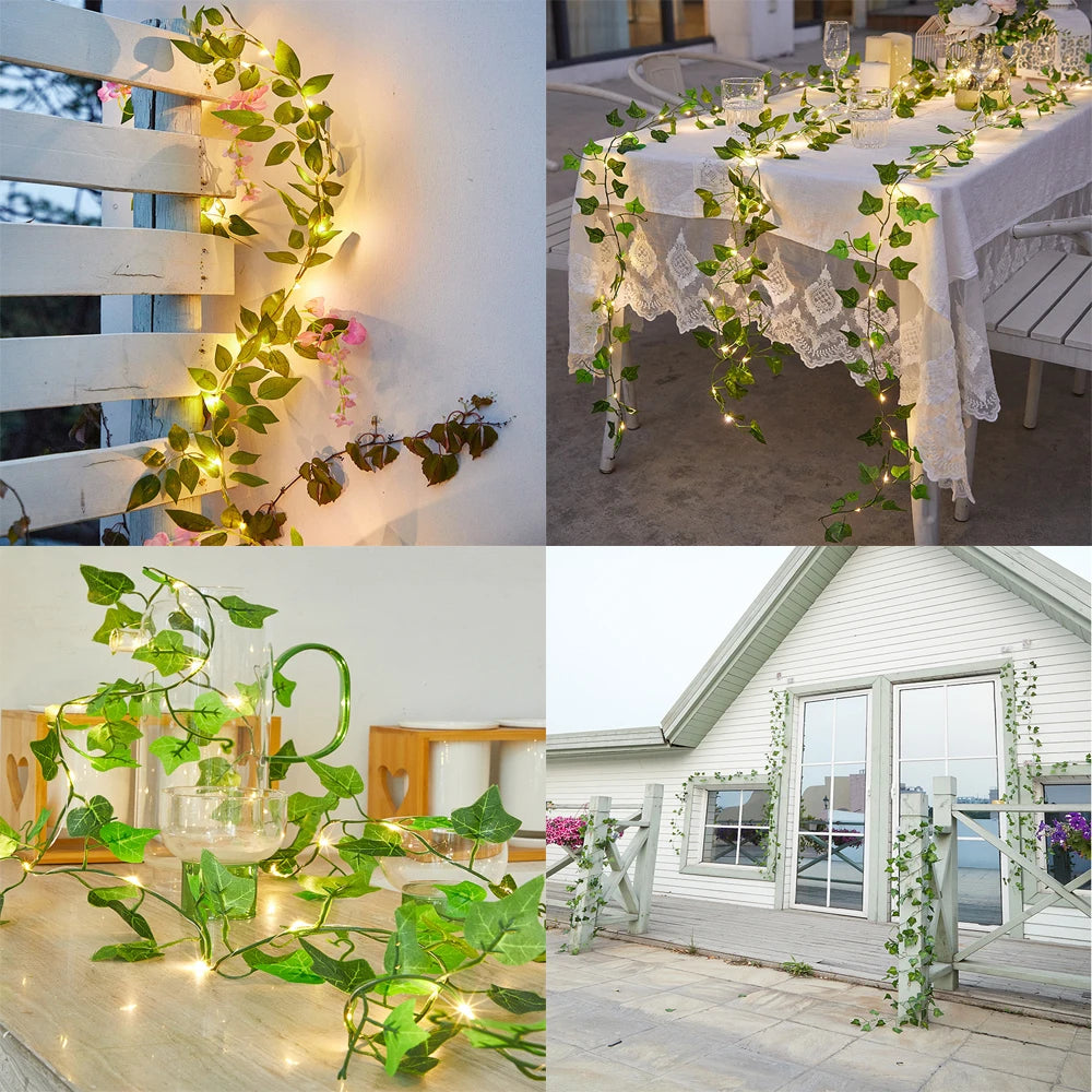 Solar Ivy String Fairy Lights 10m