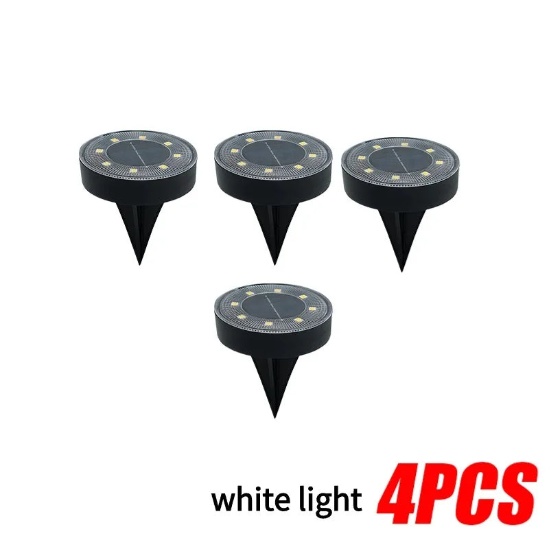 Solar LED Garden Disk Lights