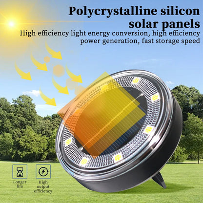 Solar LED Garden Disk Lights