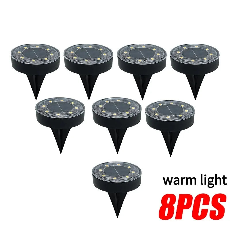 Solar LED Garden Disk Lights