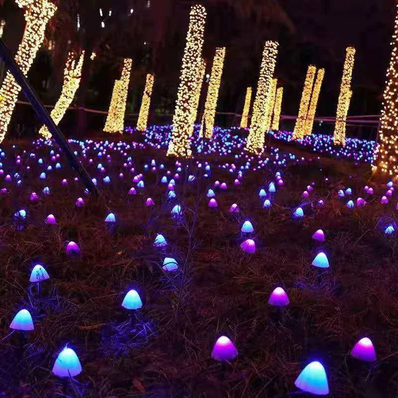 Solar LED Mushroom String Lights