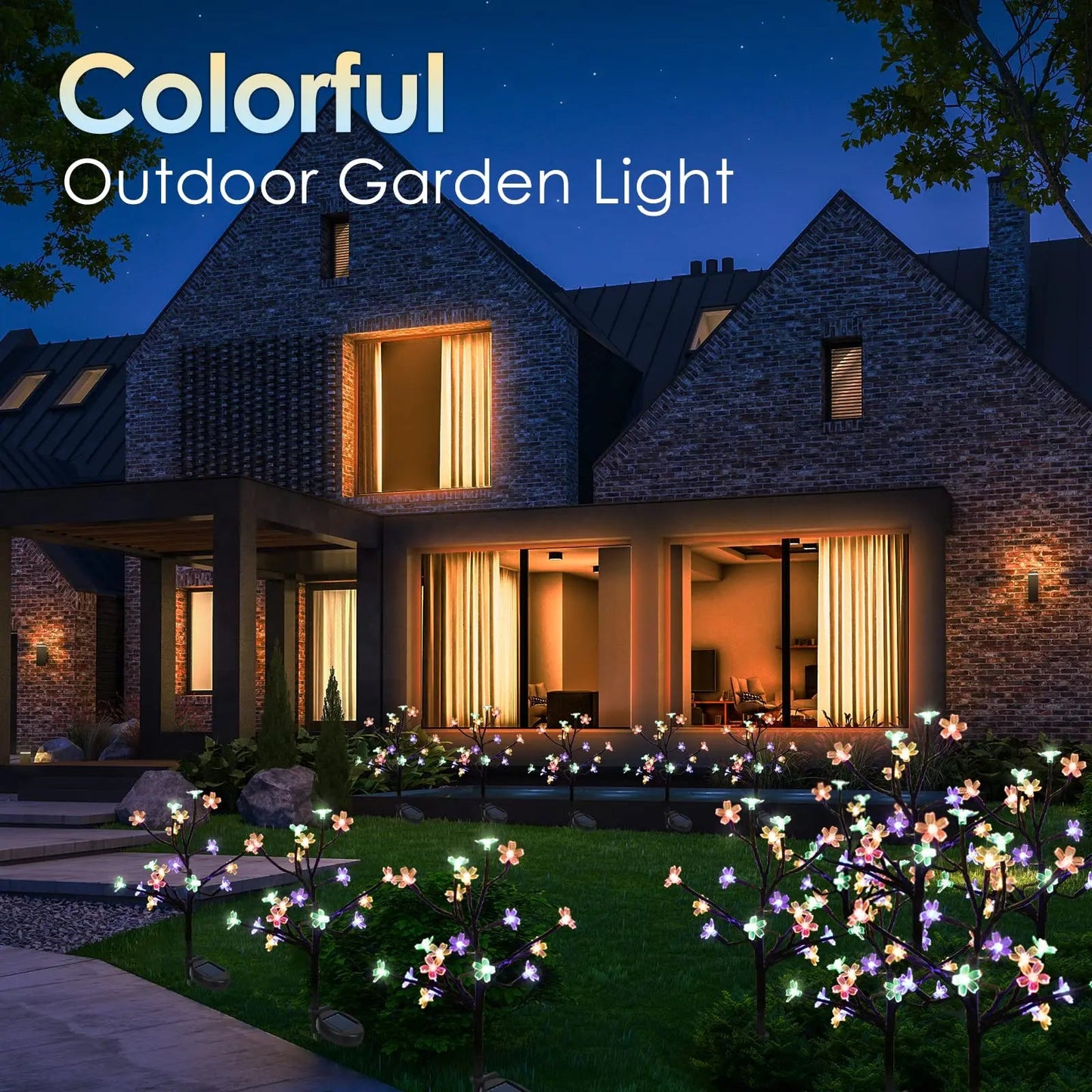 Solar LED RGB Flower Light