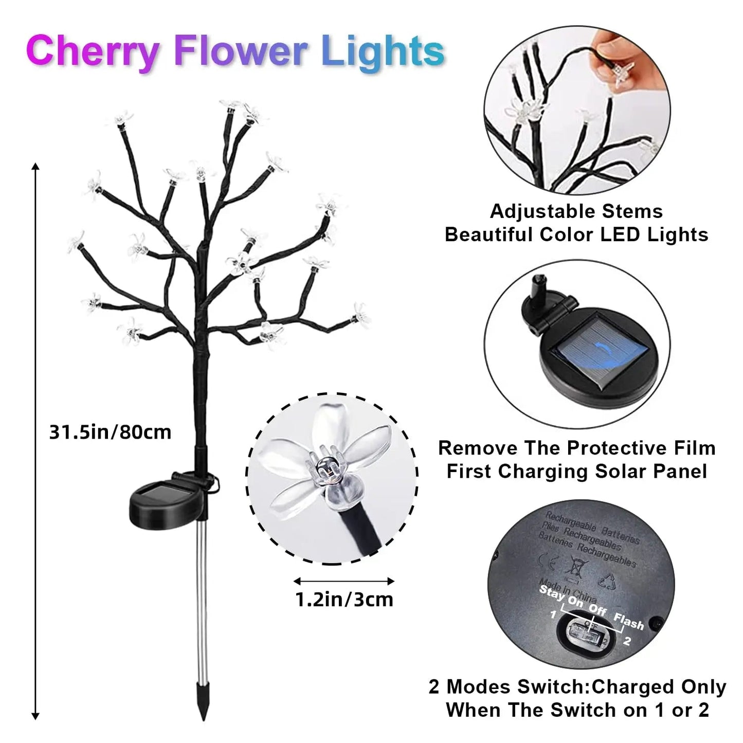 Solar LED RGB Flower Light