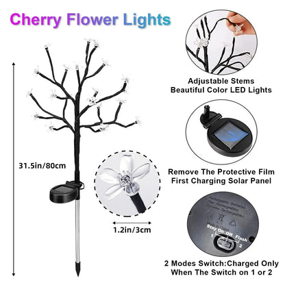 Solar LED RGB Flower Light