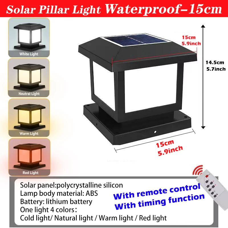 Solar LED Waterproof Outdoor Pillar Light